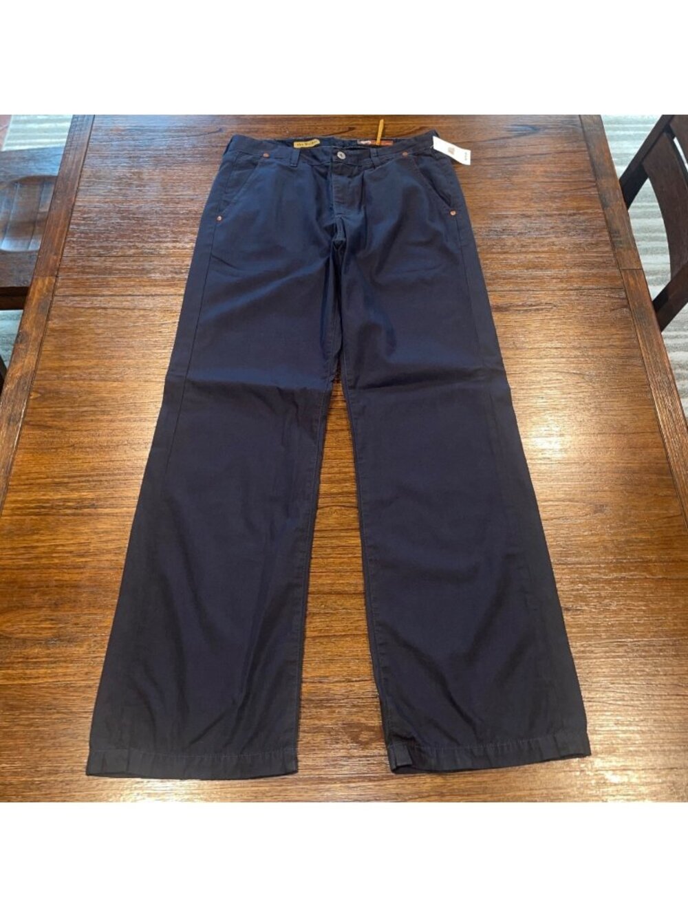 AG Walker Wide-Leg Pant Mens 32x34 Navy Lightweight Relaxed Chino Retro Classic